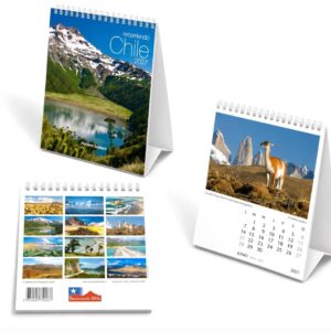 Calendario 2027 escritorio recorriendo chile